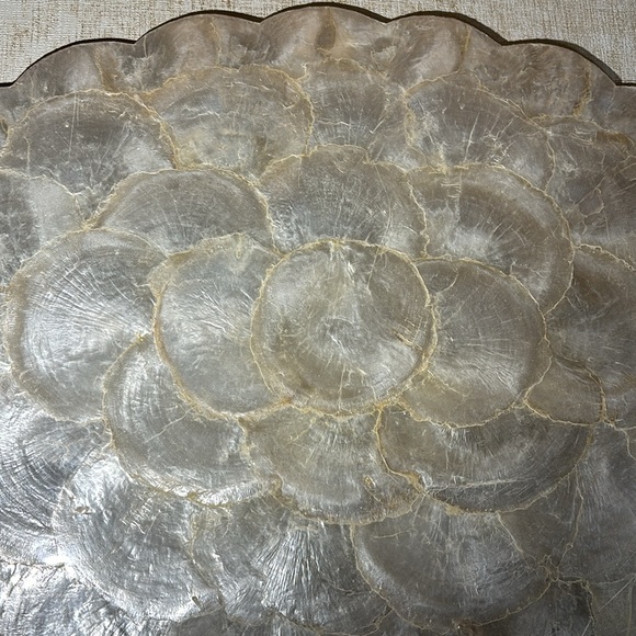 Vintage "Shell-Craft" Capiz Shell Placemat (1) and Capiz Shell Dish - Picture 5 of 17